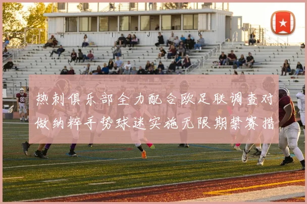 热刺俱乐部全力配合欧足联调查对做纳粹手势球迷实施无限期禁赛措施